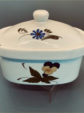 White Ceramic Covered pate/terrine. Vintage. France.